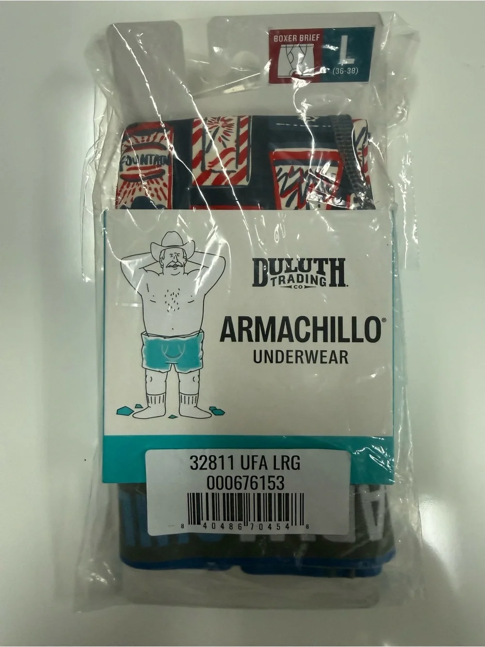 Duluth Trading Co Armachillo Boxer Briefs in Navy, Red, White Size L